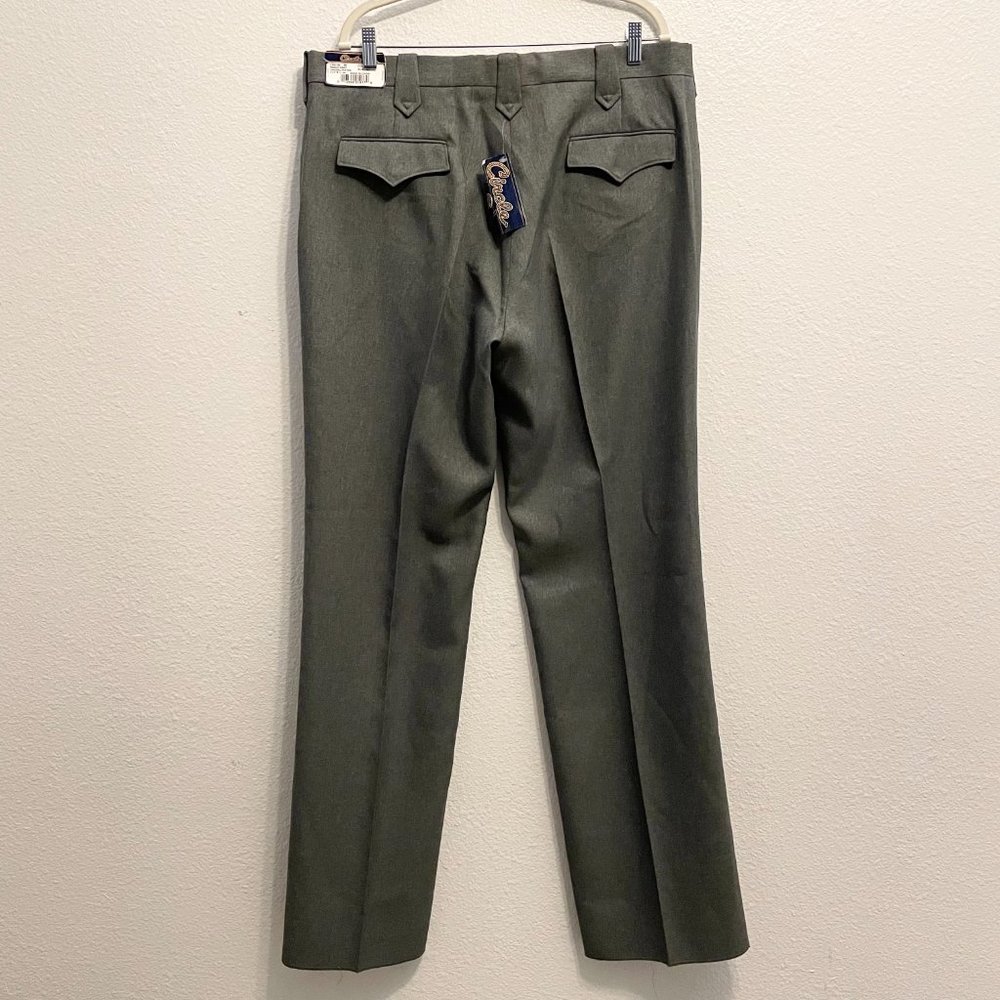 Circle S NWT Men's Vintage 80s Gray Pleated Western Dress Ranch Pants Size 40 - Picture 6 of 10